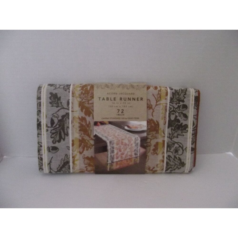 New Acorn Jacguard 72” Table Runner